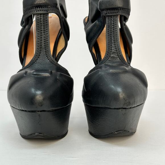 L.A.M.B. by Gwen Stefani Caitlyn Platform Heels, Black Leather size US 6 - Picture 4 of 12